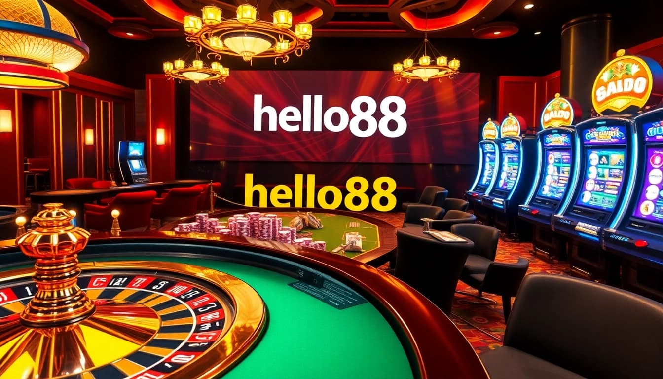 Experience thrilling moments at hello88 casino with vibrant gaming tables and exciting slot machines.