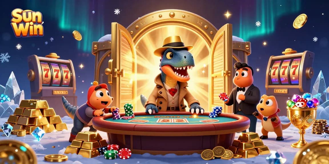 Play the exciting slot games at Sun Win with adventurous characters and vibrant treasures.