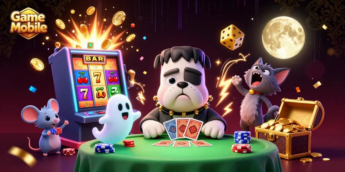 Engage with exciting Game Mobile slots featuring a vibrant scene of animated characters playing.