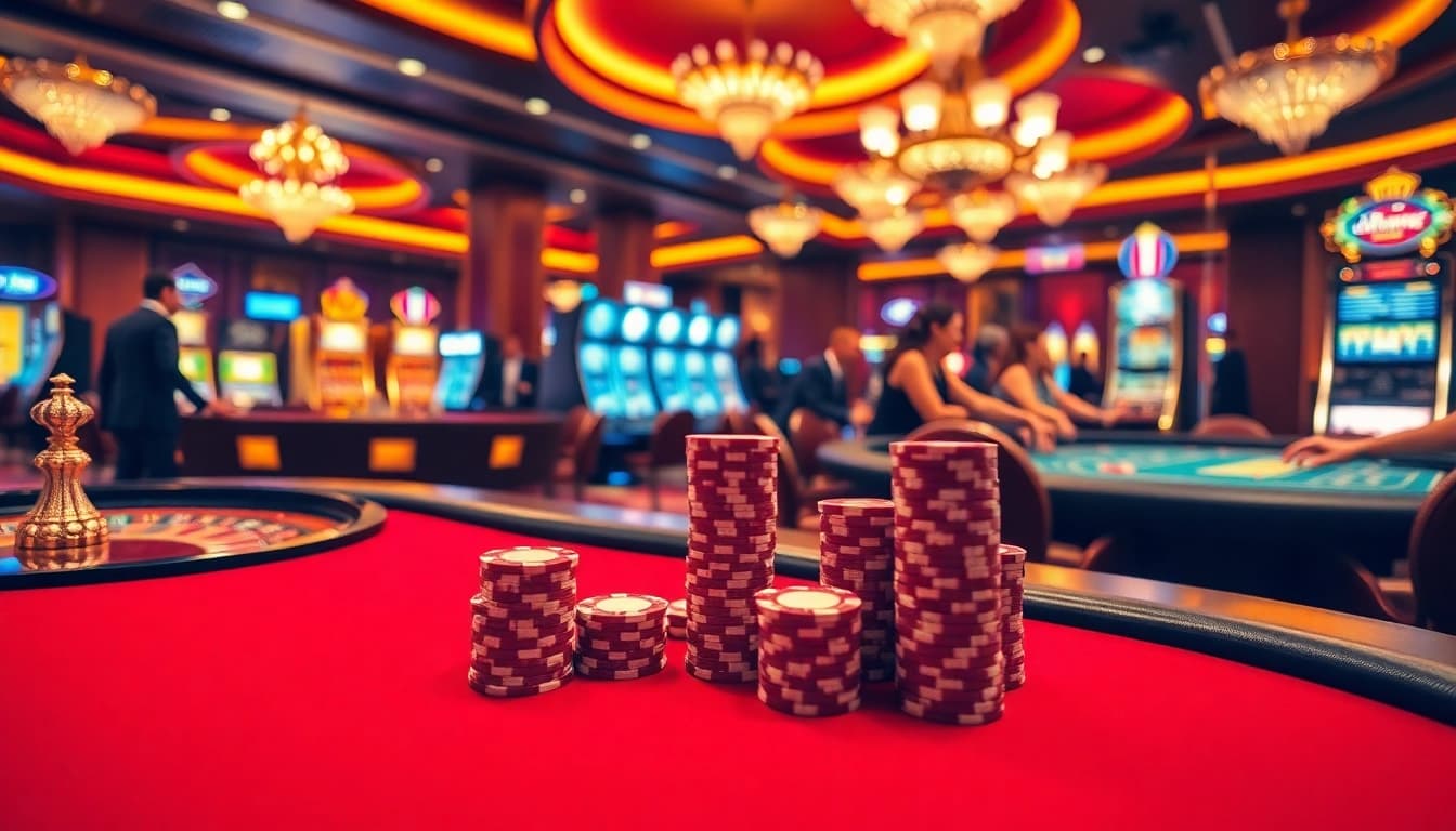 Experience luxury gambling at hay.win with engaging poker tables and vibrant slot machines.