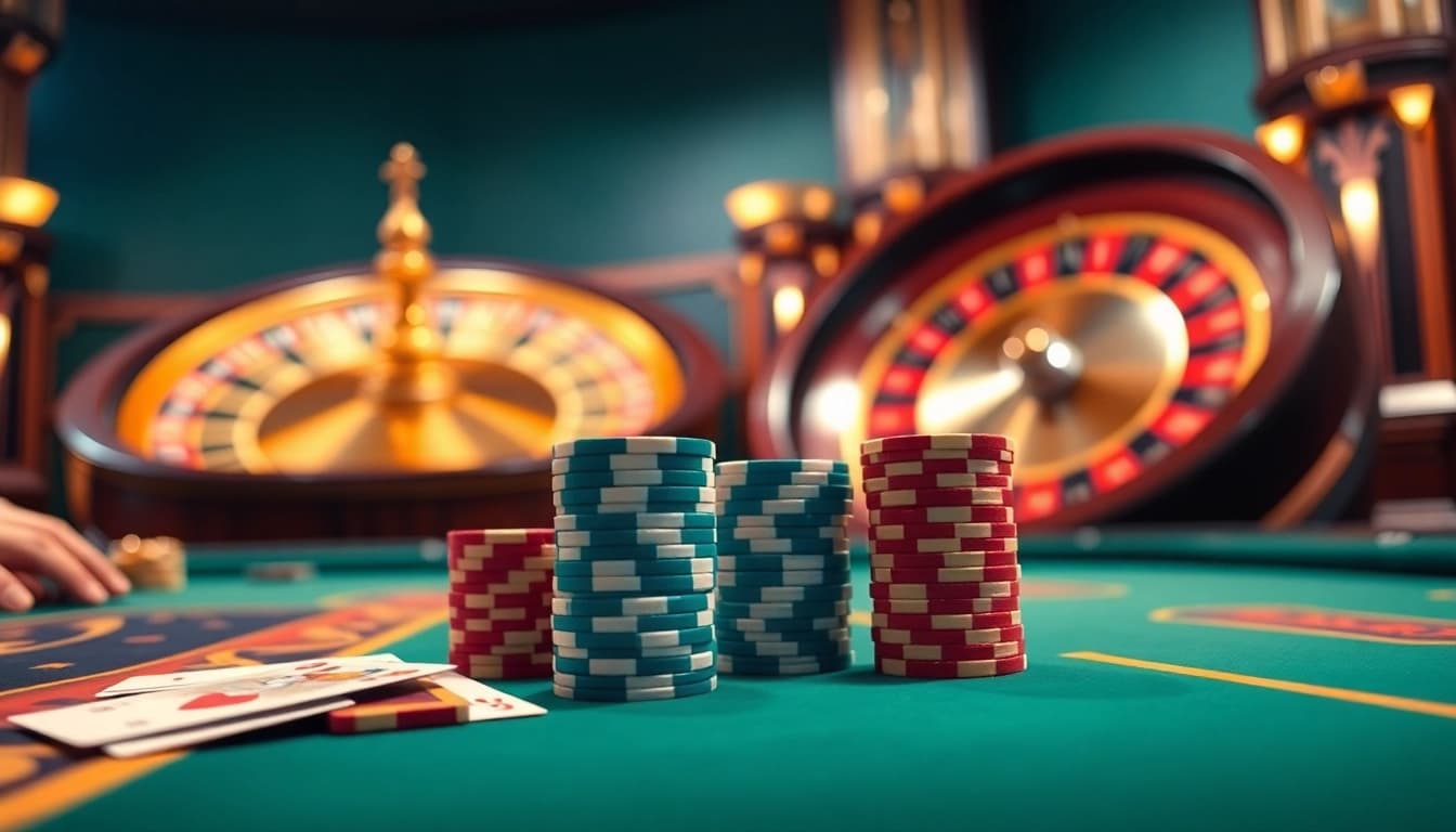 Experience high-stakes gambling at https://s8ok.com/ with an illuminated poker table and luxurious casino ambiance.
