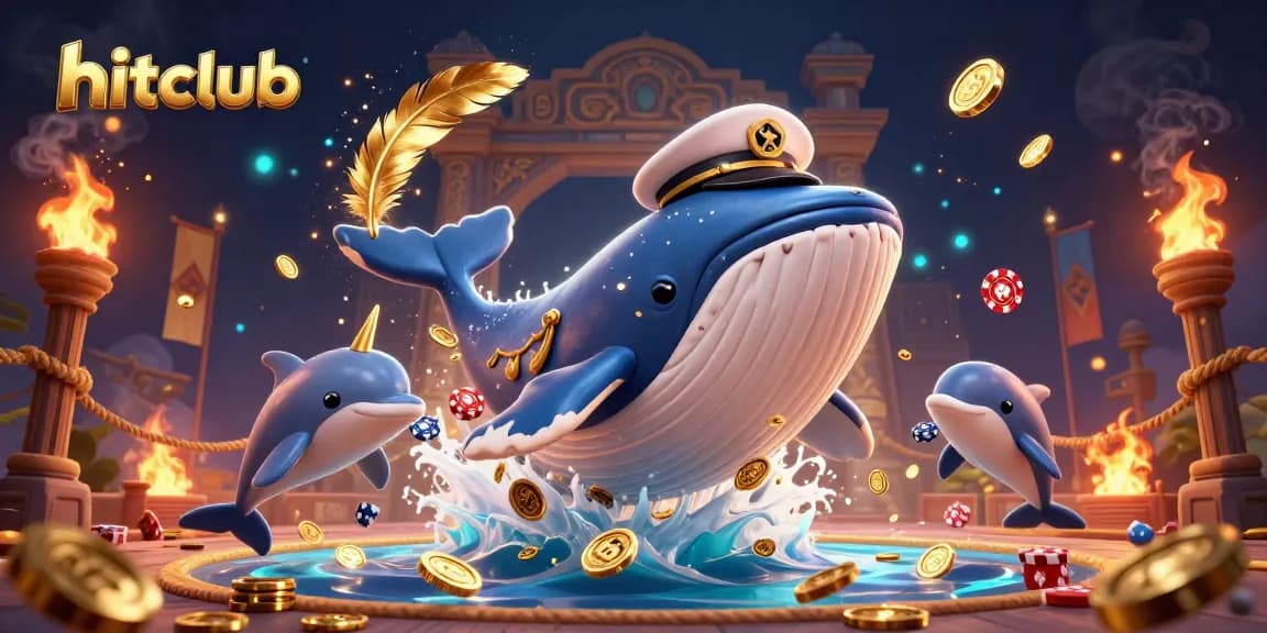 Hitclub showcases a spectacular 3D whale and vibrant sea creatures in an exciting casino scene.