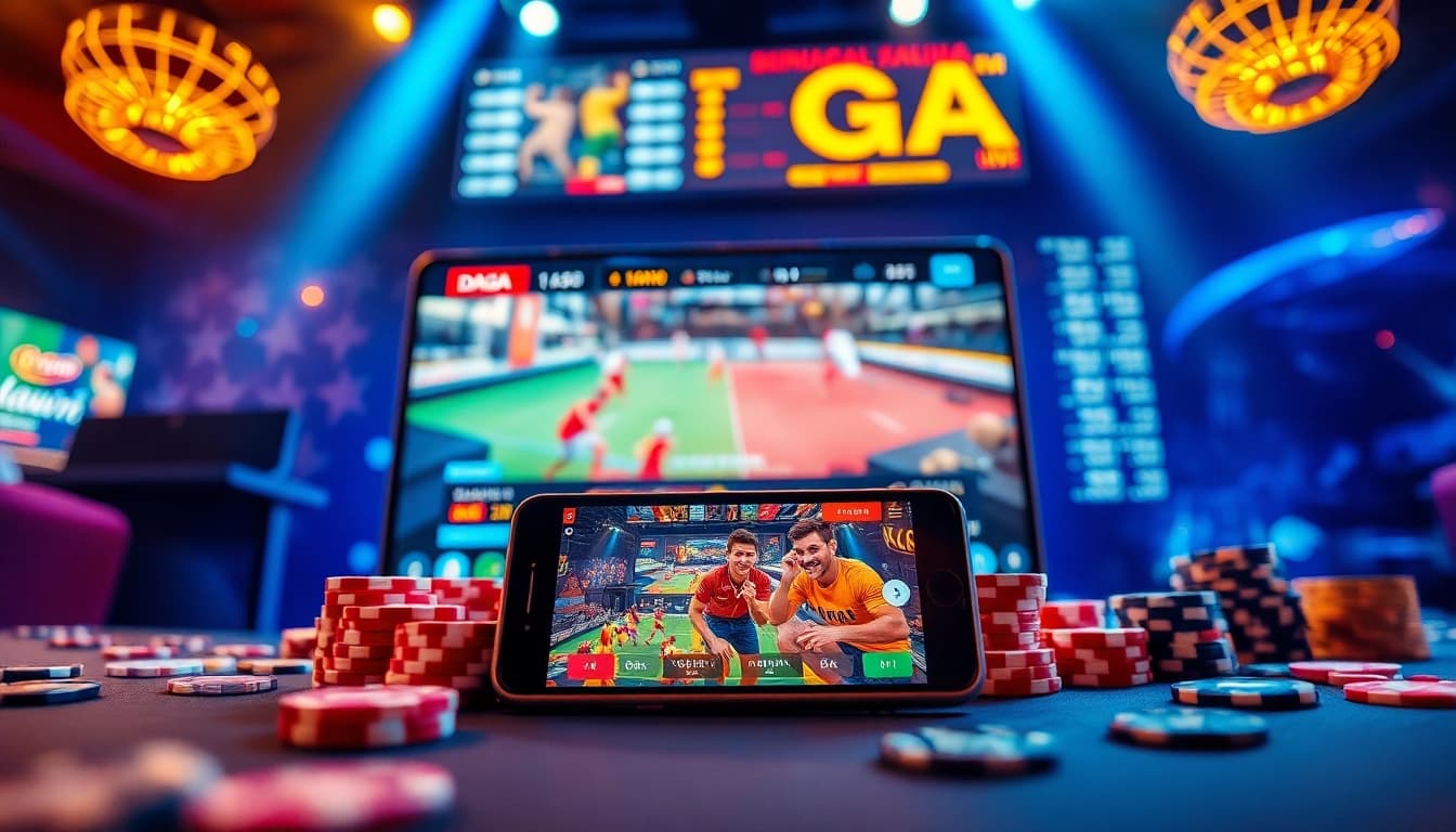 DAGA online gambling interface showcasing live cockfighting and casino games on dagawin.live.