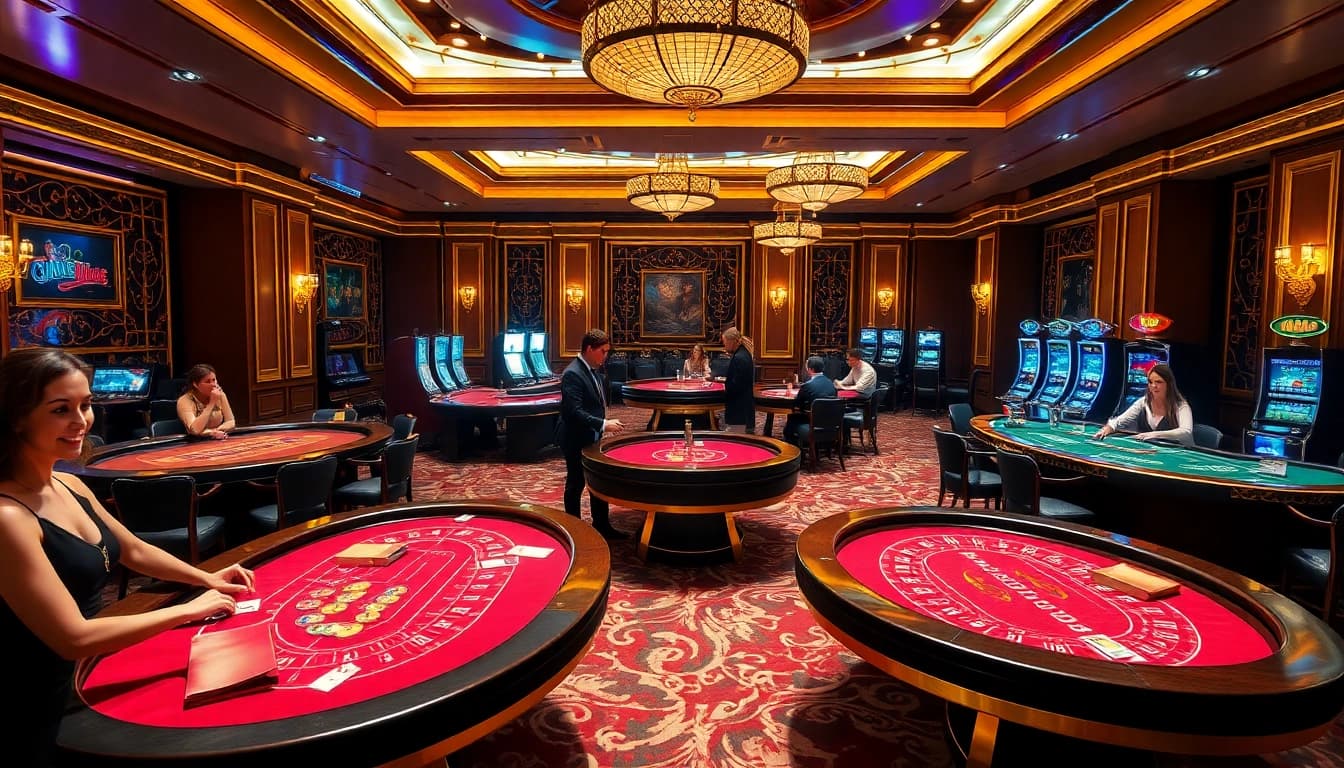 Exciting gameplay at the trang chủ PS99 casino with players enjoying baccarat and roulette.
