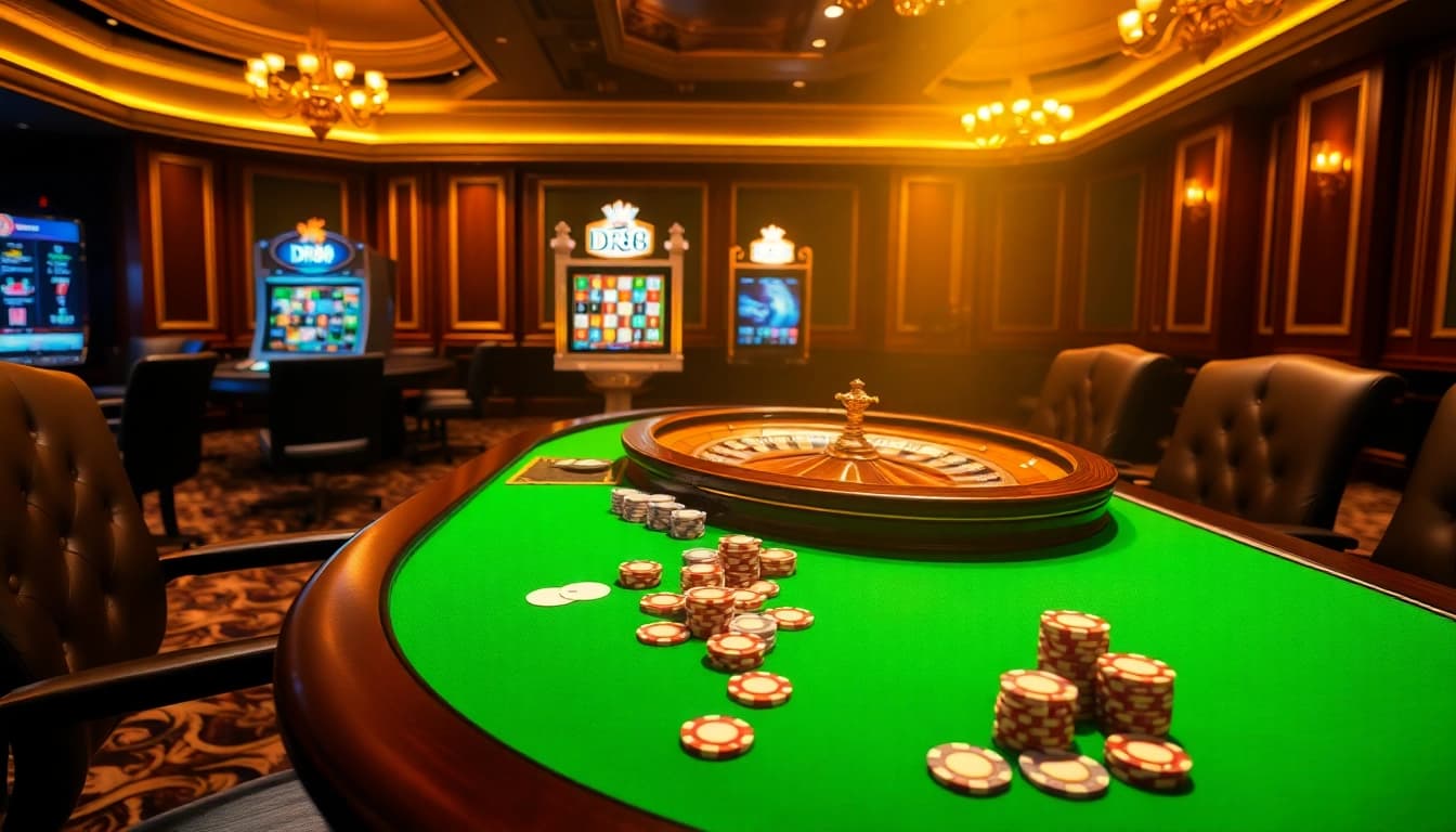 Experience thrilling gameplay at DR88 with vibrant casino tables and engaging player interactions.