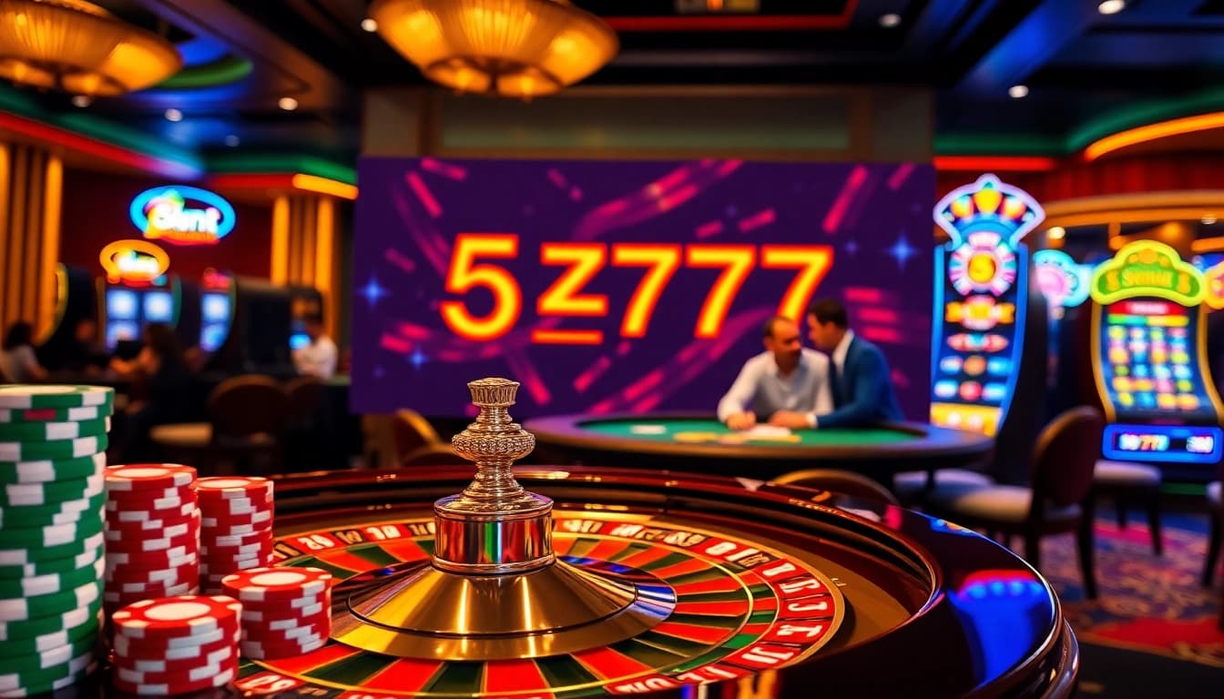 Experience the thrill of online gaming with vibrant visuals of 5z777 casino excitement.