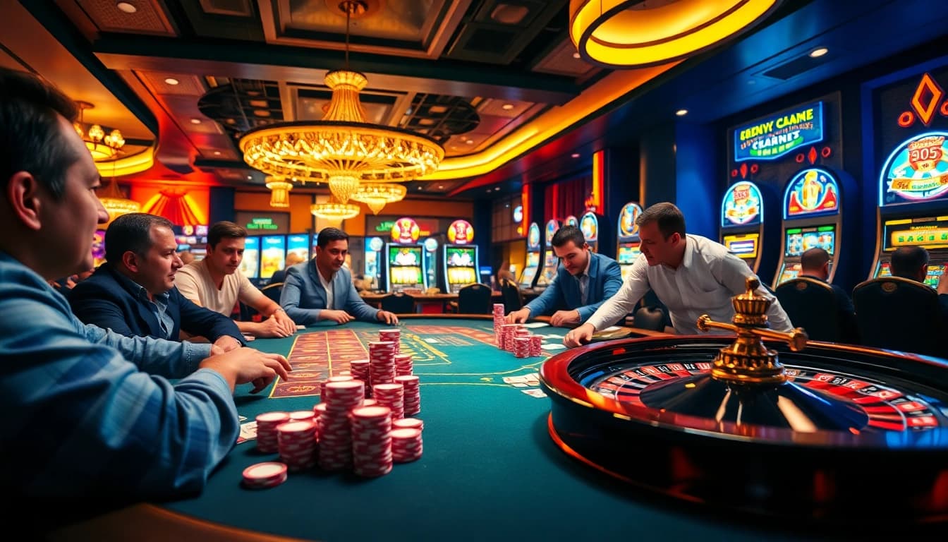 Experience the thrill of gaming with crush.on ai at a vibrant casino poker table filled with excitement and colorful chips.