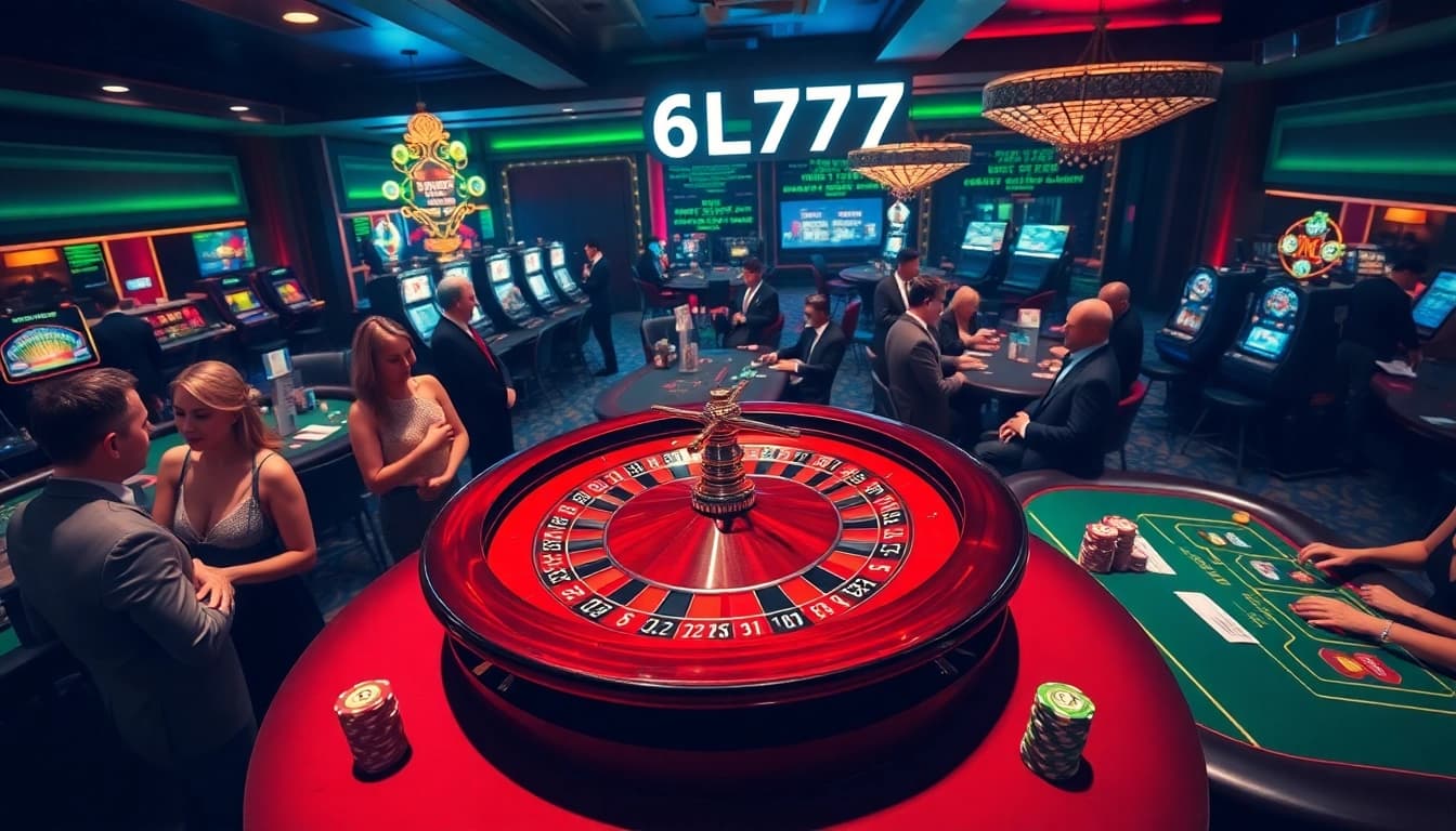 Players engaging in thrilling roulette and poker action at 6L777 casino
