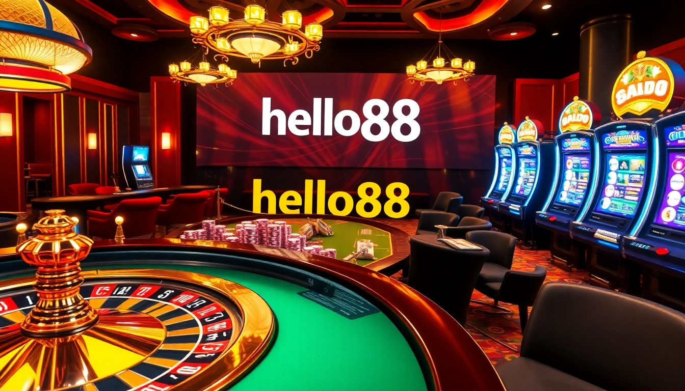 Experience thrilling moments at hello88 casino with vibrant gaming tables and exciting slot machines.