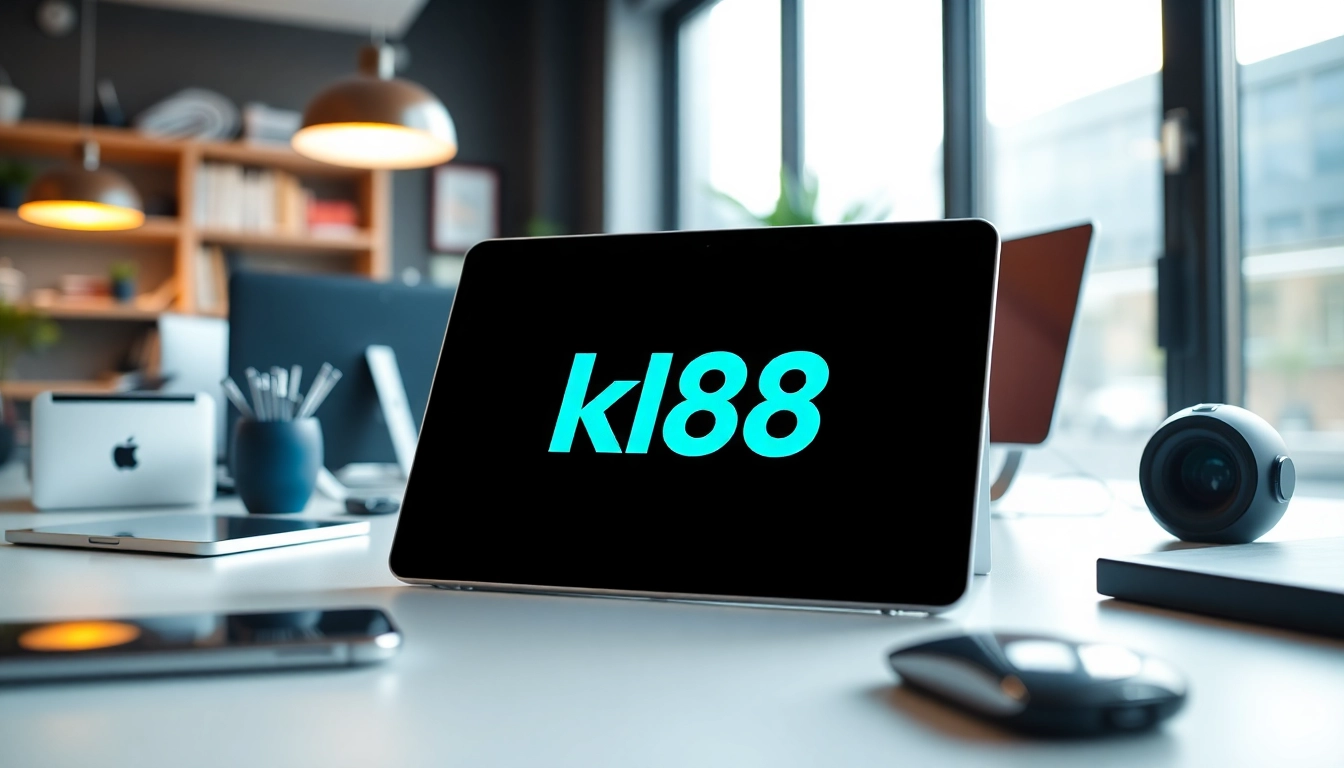 k88 tablet displayed in a modern workspace showcasing a vibrant interface