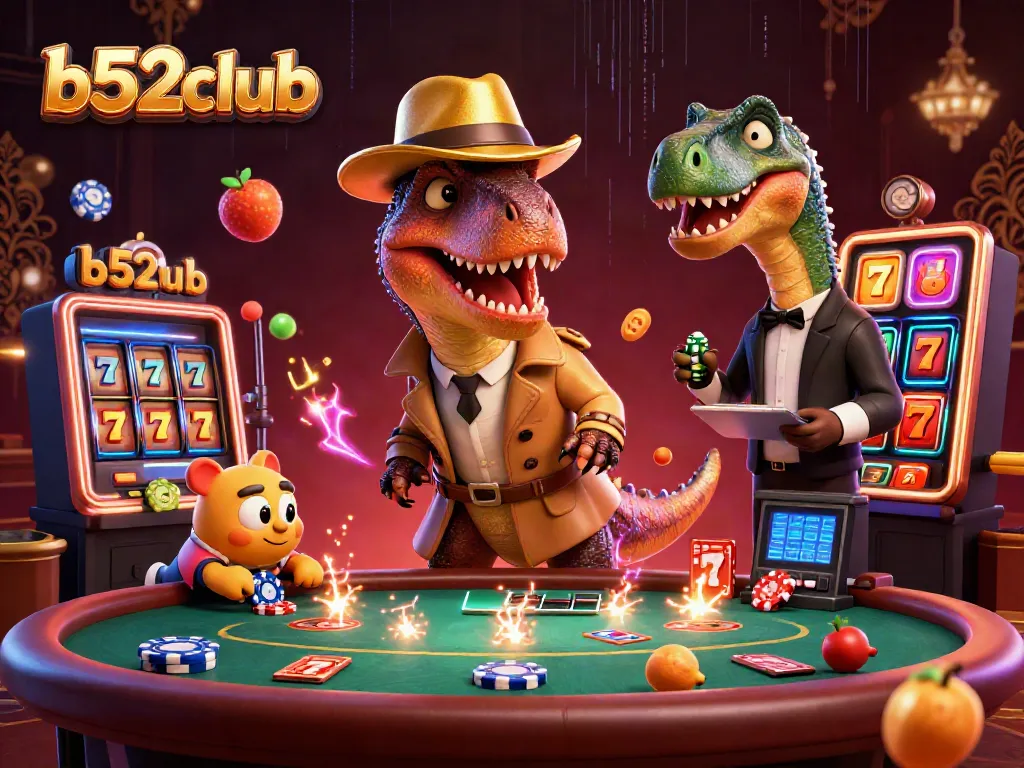 Catch the thrilling action at b52club with a velociraptor card counter and fun game elements.