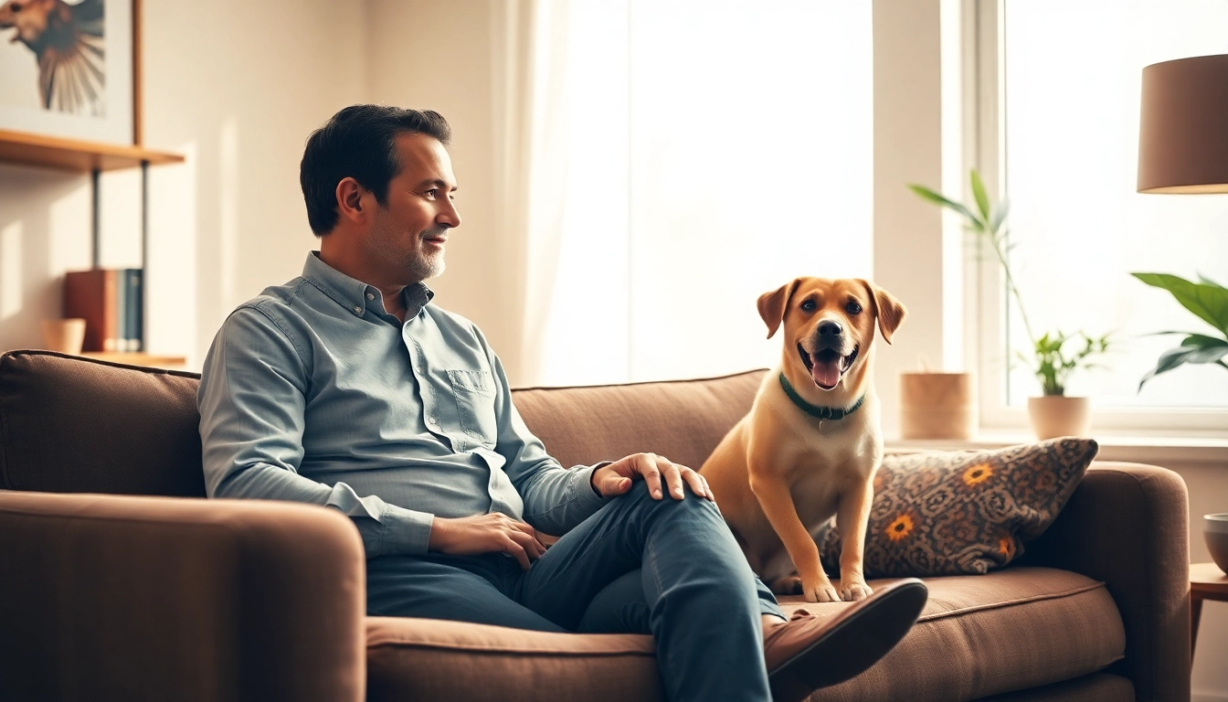 Psychologist with a dog Sydney provides therapy in a welcoming office space.