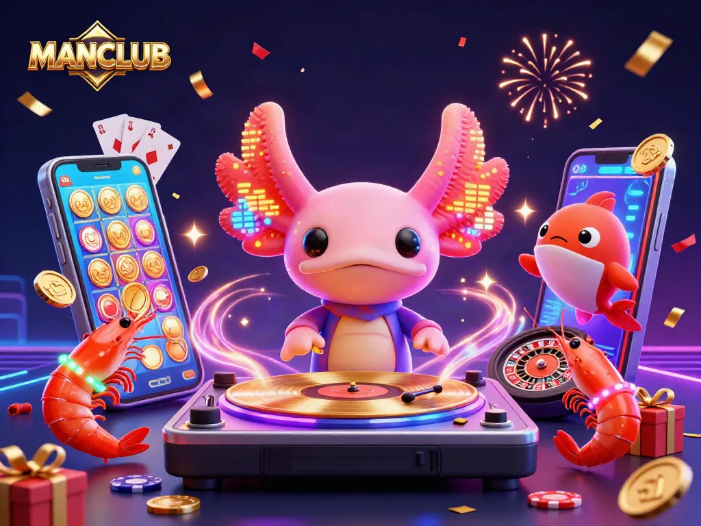 Engage in thrilling gameplay at MANCLUB with vibrant characters and immersive casino elements.