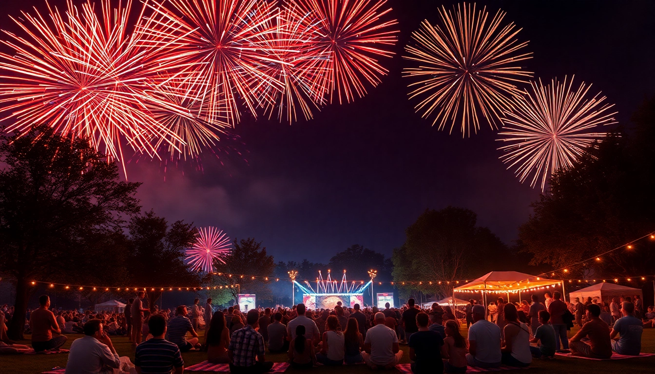Enjoy amazing cheap fireworks near me illuminating a festive night sky with family and friends.