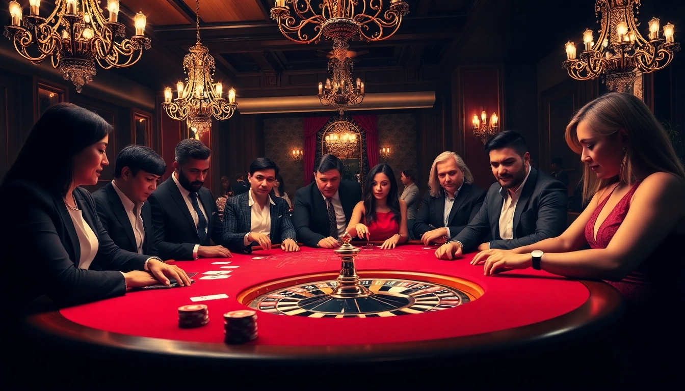 F8Bet players engaging in high-stakes poker at a professionally designed casino table.
