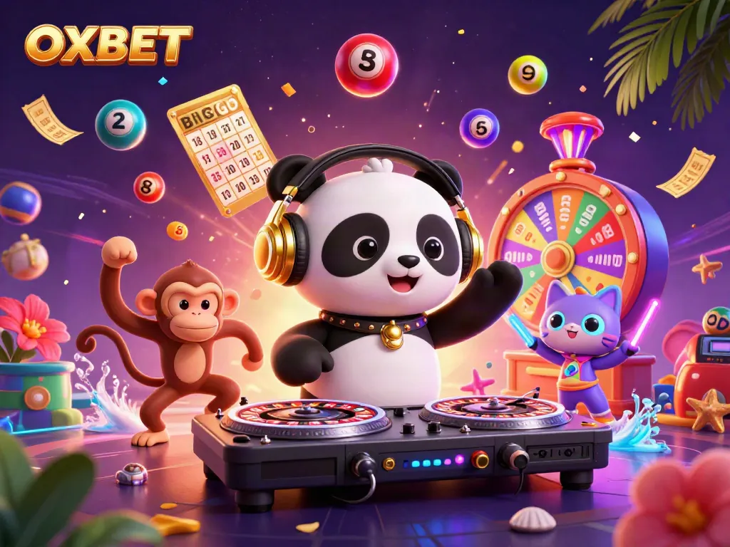 Experience exciting games with OXBET featuring a vibrant casino scene and dynamic characters.