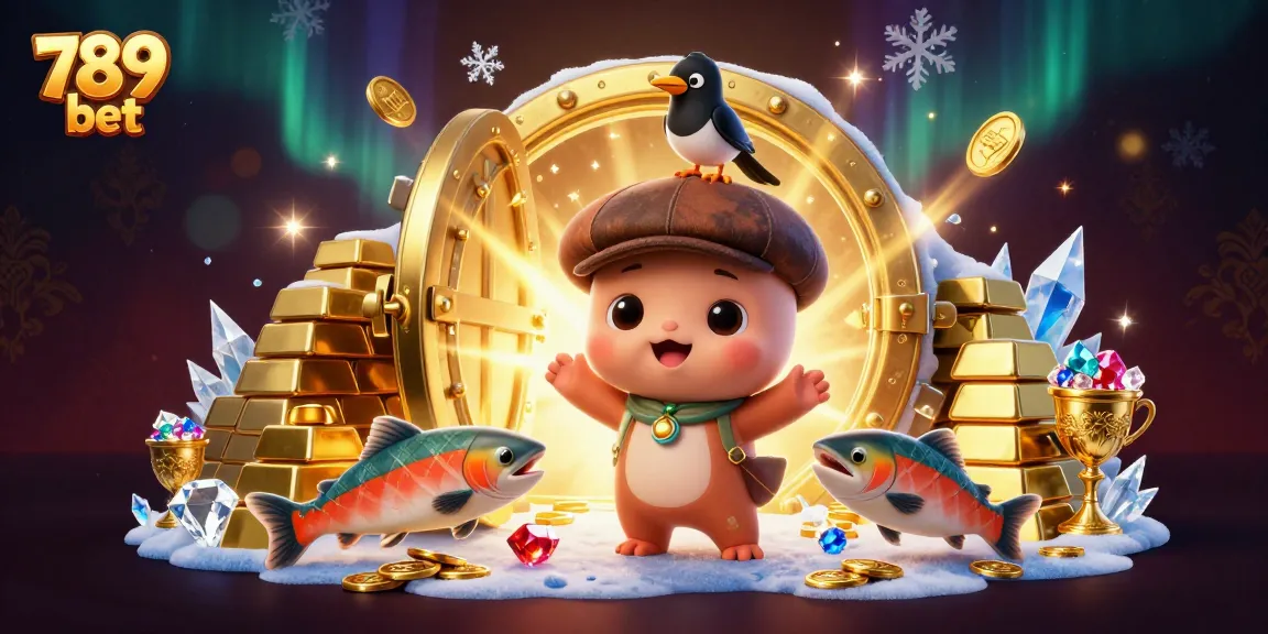 Experience the thrills of 789 bet with charming characters amidst sparkling treasures and gaming elements.