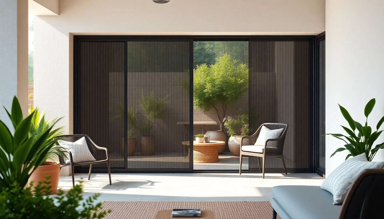 Enhance outdoor living with a fly screen for patio doors, seamlessly blending design and functionality in a home setting.