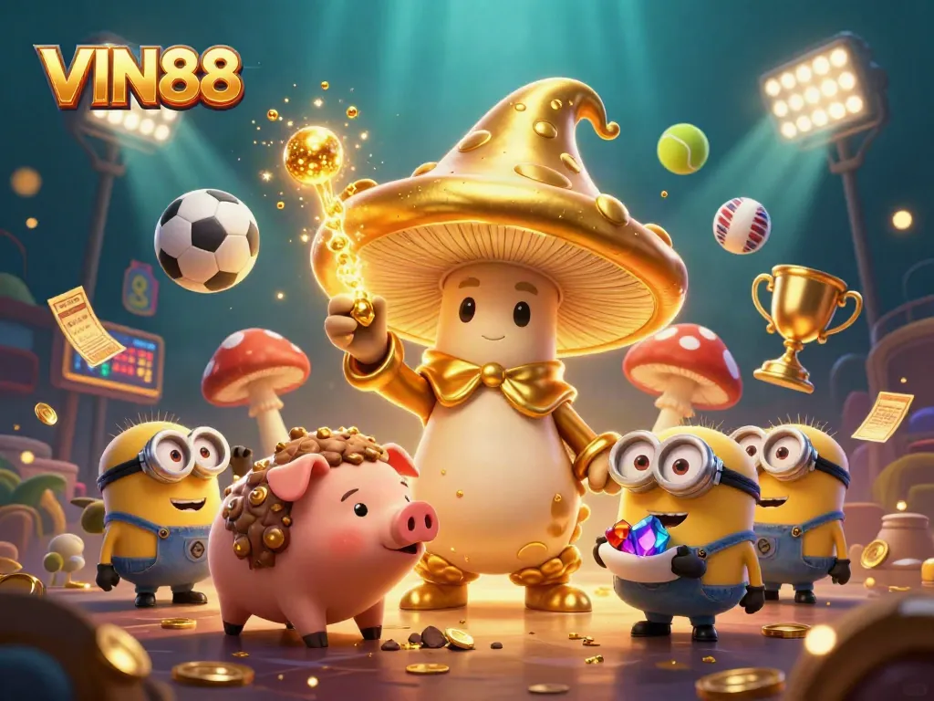 Experience the thrill of VIN88 with the golden wizard and treasure-filled gameplay.