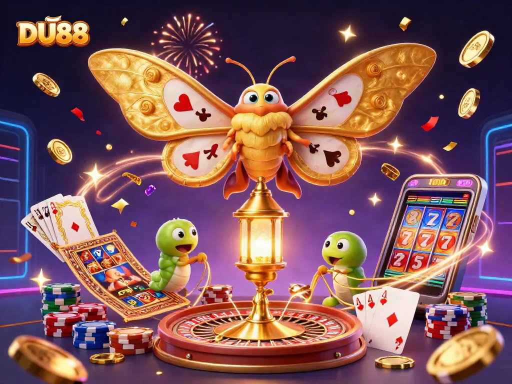 Experience the exciting world of DU88 with vibrant casino scenes and dynamic gaming elements.