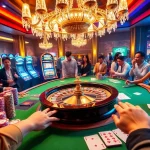 TT88 gaming scene with vibrant roulette table, poker chips, and players placing bets.