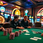 Engage in high-stakes poker at a luxurious casino scene featuring 888b chips and glamorous roulette.