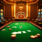Experience thrilling gameplay at king88 with vibrant casino elements like poker chips, cards, and slot machines.