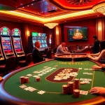 Gamblers enjoying a thrilling game night at OK365 with vibrant tables and exciting atmosphere.