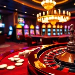 Exciting 12bet online gambling experience with cards, chips, and slot machines.
