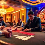 Engage with thrilling gameplay at https://789f.town/ showcasing a luxurious poker table filled with exciting card action.