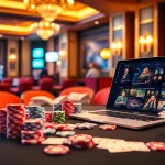 Players enjoying games at a luxurious casino showcasing the 789BET LINK experience.