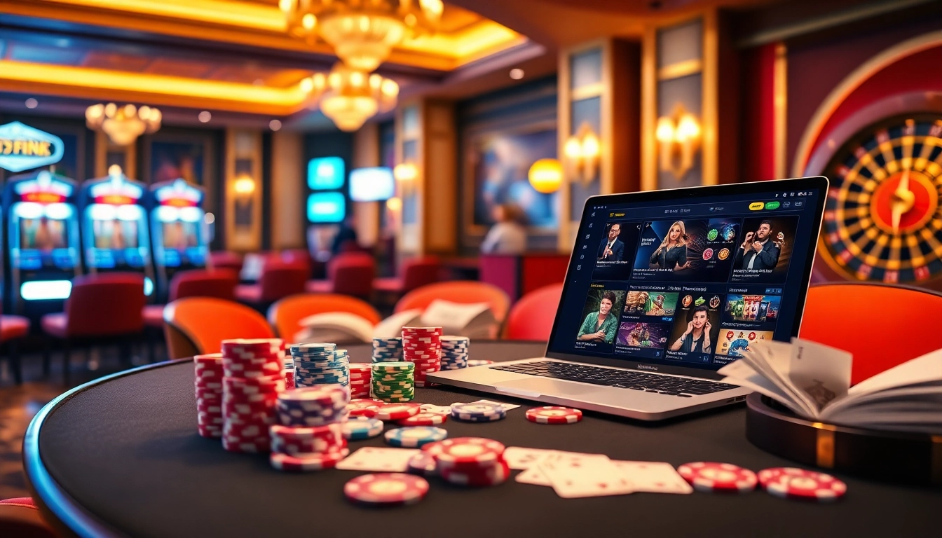 Players enjoying games at a luxurious casino showcasing the 789BET LINK experience.