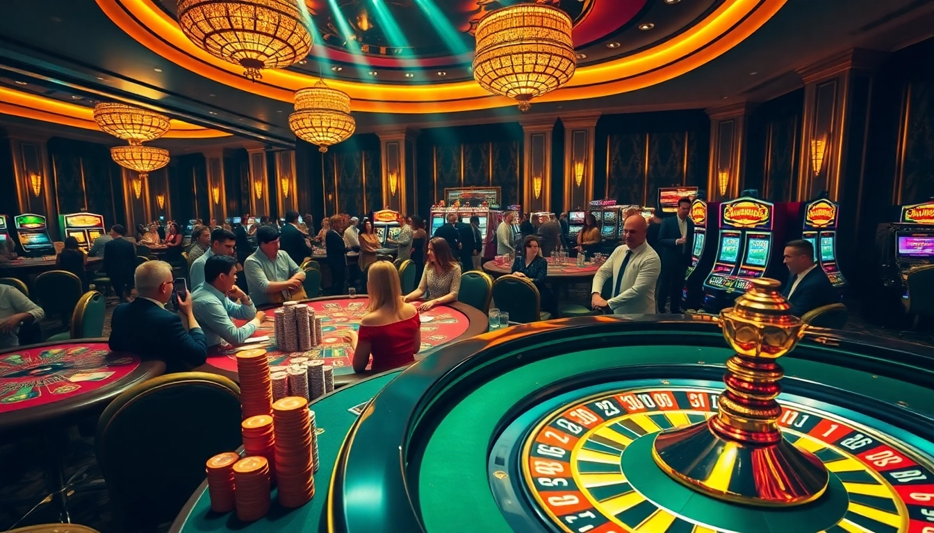 Experience thrilling gameplay at jun88 casino with vibrant tables, colorful chips, and an engaging roulette wheel.