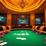 Players enjoying the gaming experience at https://9bet.com.de/ with elegant poker tables and vibrant chips.