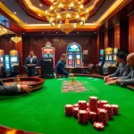 Experience high-stakes poker at 32win's luxurious gaming table with vibrant chips and cards.