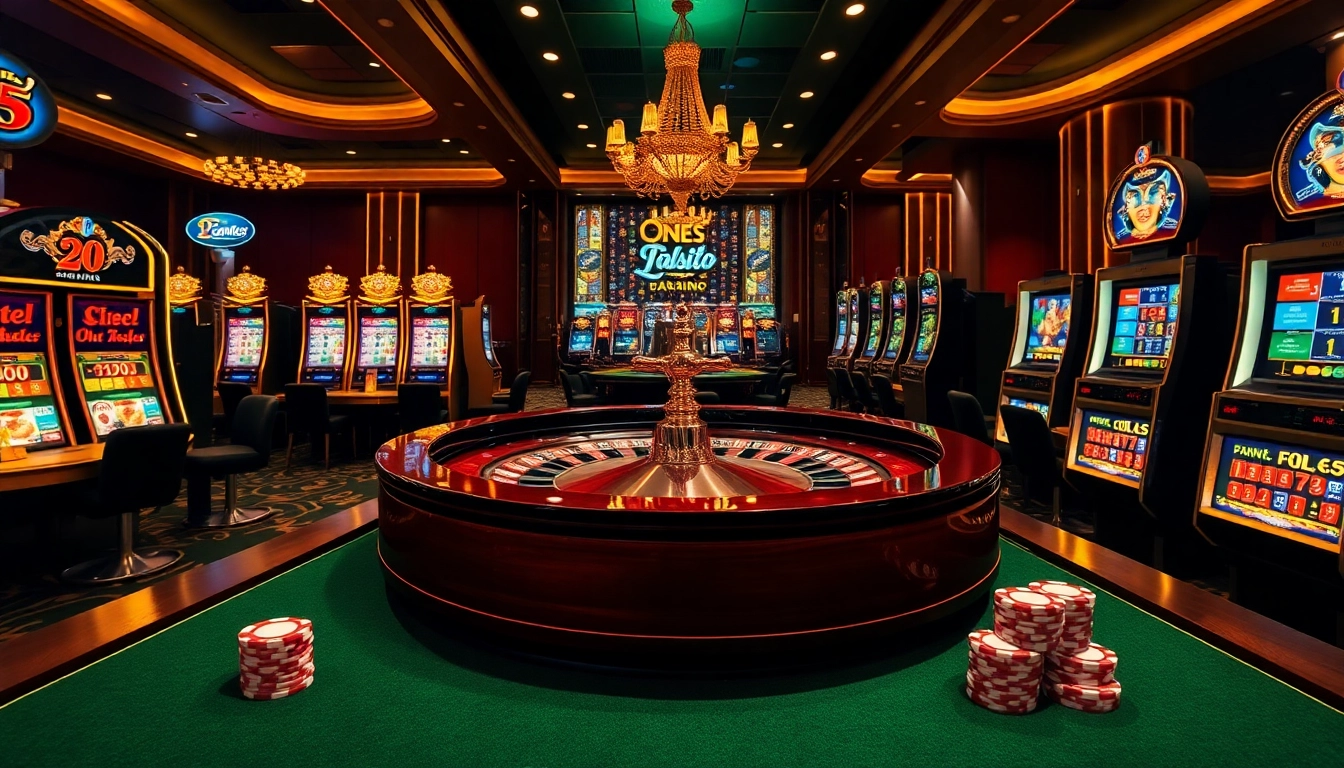 Exciting gaming action at thabet1.net with roulette tables, poker, and vibrant casino atmosphere.
