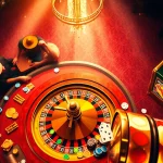 VM88 players enjoying the thrill at an upscale roulette table in a lively casino environment.