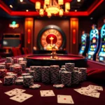 Engaging casino scene featuring Liên minh quốc tế KJC with stunning card tables and vibrant slot machines.