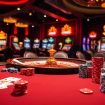 Engage in thrilling games at VB88 with vibrant poker chips and roulette excitement.