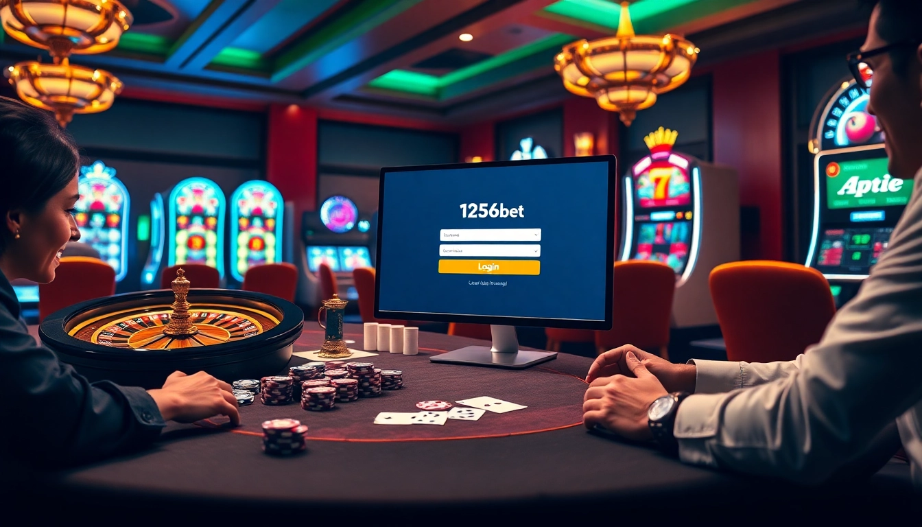 Exciting view of 136bet Login portal with vibrant casino elements and players in action.