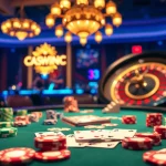 Ultimate gambling action at a luxurious poker table featuring 33WIN chips and cards.