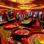 Experience the excitement of MM88 at a vibrant casino, featuring players celebrating wins at elegantly designed tables.