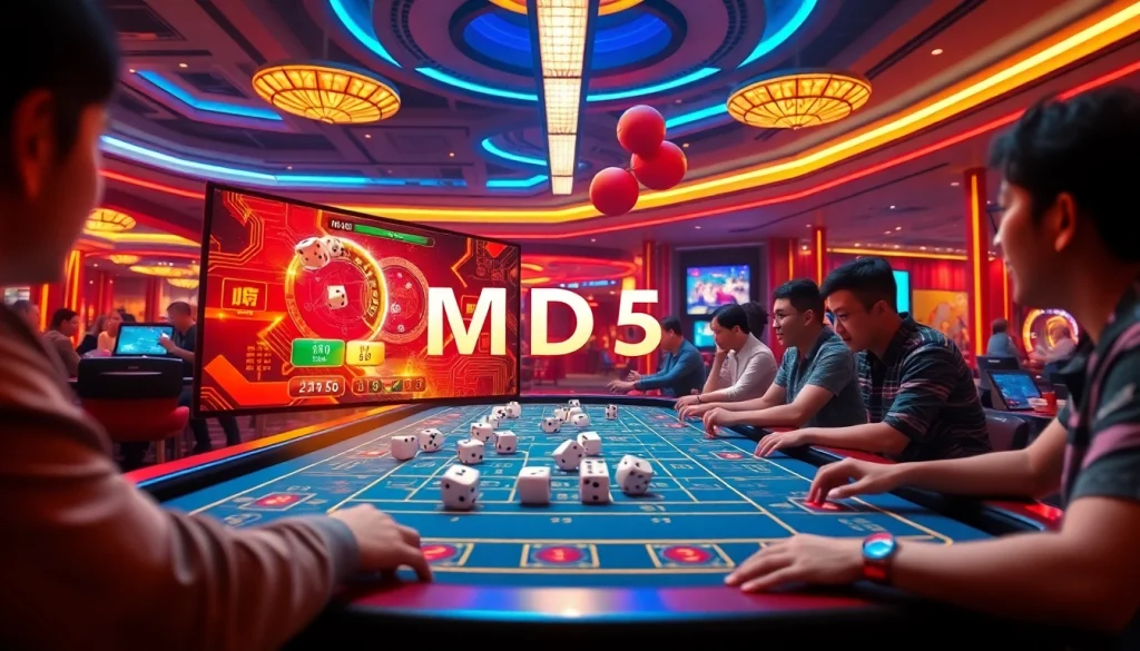 Players enjoying Tài Xỉu MD5 gameplay online at https://taixiumd5.world, showcasing excitement and transparency.