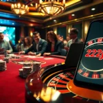Experience the thrill of 22jl with high-stakes poker chips and an enticing roulette wheel.