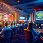 Exciting gaming experience at 98winwin.live showcasing sports betting and slot machines in a lively casino atmosphere.