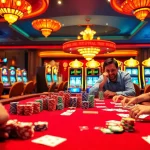 Experience the thrill of gambling with vibrant visuals from https://f1682.email/, showcasing poker chips and cards.