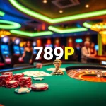 Experience thrilling casino action at 789P with dynamic poker tables and roulette wheels.