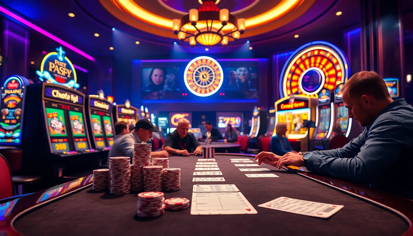 Experience the thrill of gambling at a poker table, featuring vibrant elements and a link PS99.