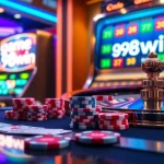 Experience the excitement of game 98win at a luxurious casino table with vibrant colors and dynamic atmosphere.
