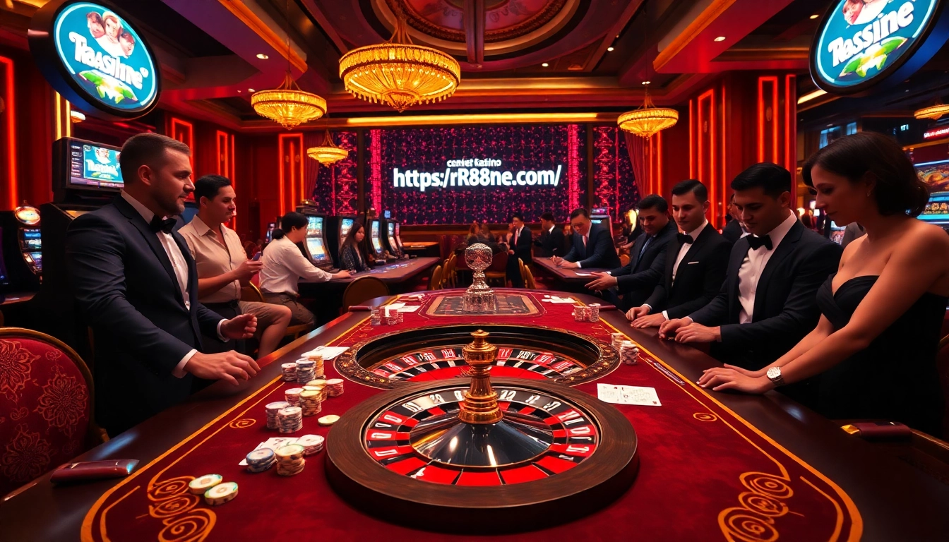 Experience the thrill of casino gaming at https://rr88me.com/ with poker chips and a roulette wheel in action.